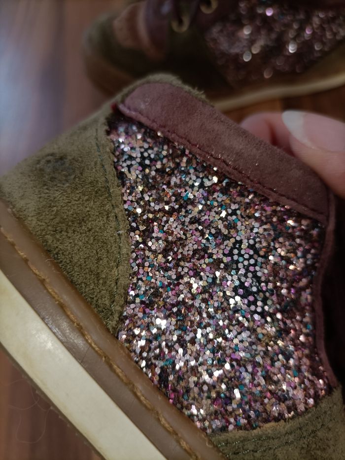 Chaussures marron et pourpre paillettes 21 GBB - photo numéro 2