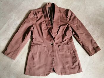 Veste blazer marron faite par une couturière