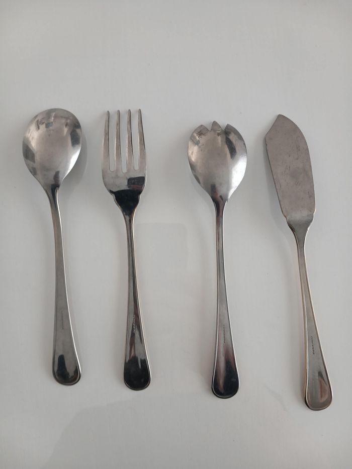 Ménagère de service 7 pièces - Inox 1810 Italie - Finition Dorée - photo numéro 6