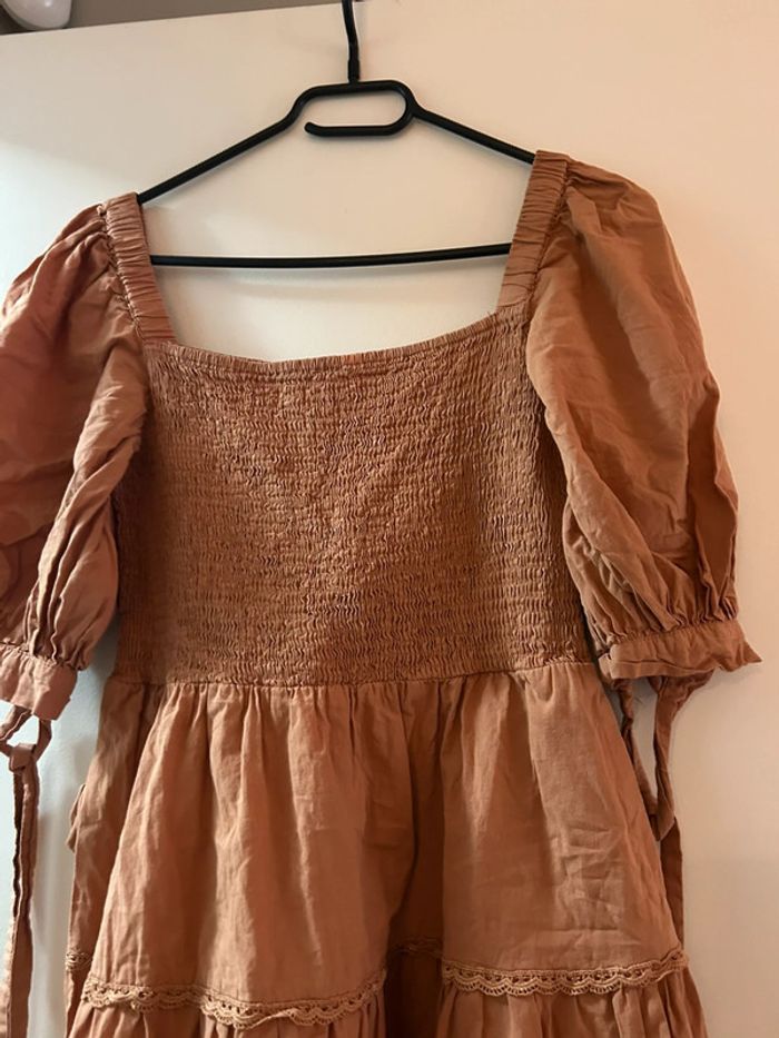 Robe orange foncé / camel taille M - photo numéro 2