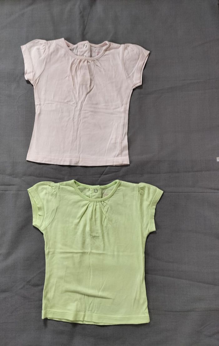 Lot 2 Tshirt manches courtes fille 2 ans