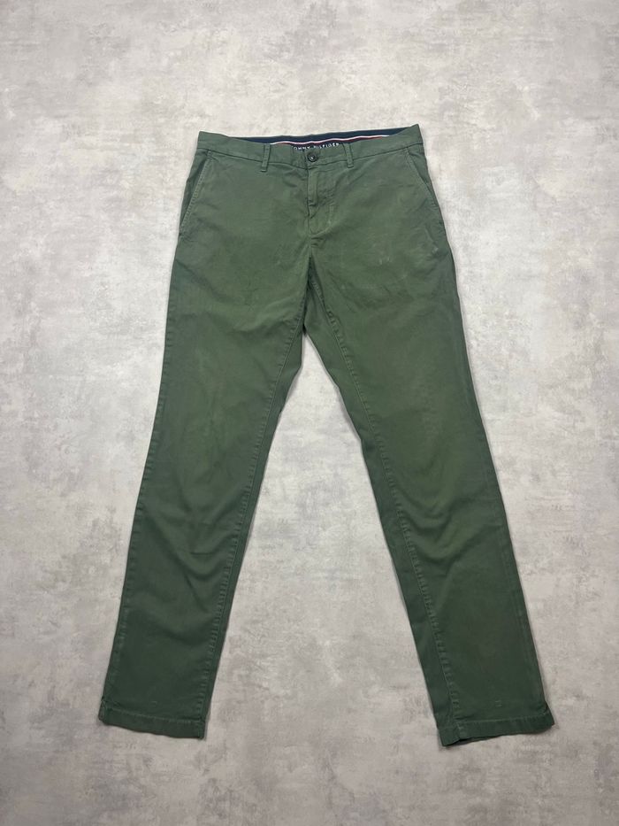 Chino Tommy Hilfiger vert kaki - Taille 40 homme - photo numéro 3
