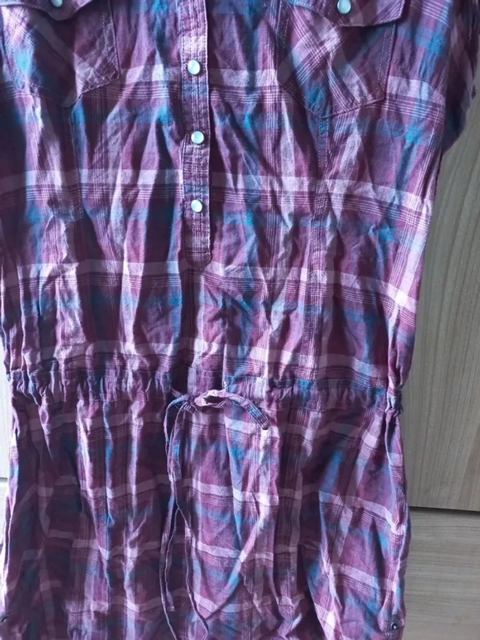 Robe chemise Kiabi woman bordeaux 42 - photo numéro 3
