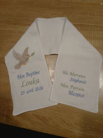 Écharpe bapteme personnalisé 