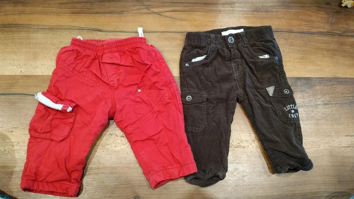 Lot 2 pantalons hiver 6 mois