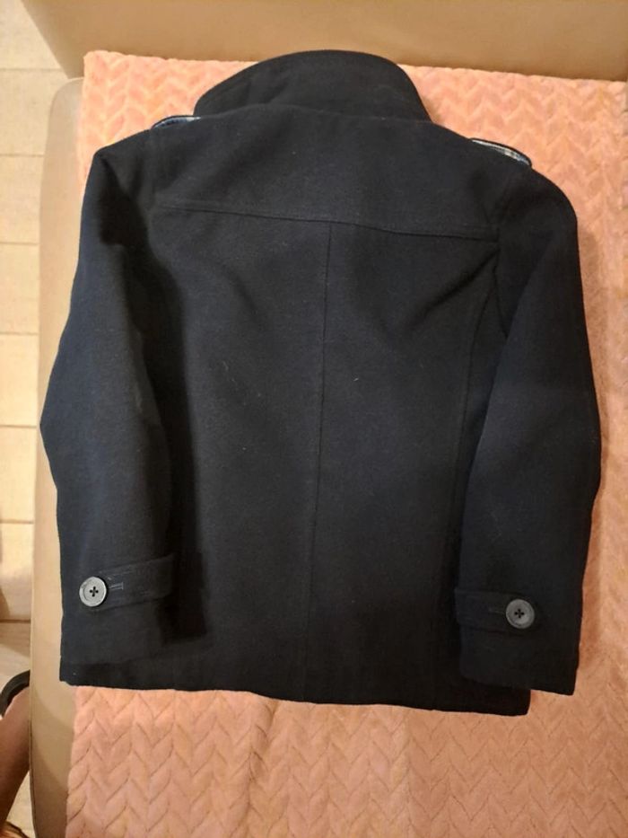 Manteau marine garçon chaud chic habillé tbe un coin col recousu bleu Kids 5-6 ans - photo numéro 2