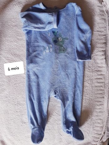 Pyjama velour tex 6 mois