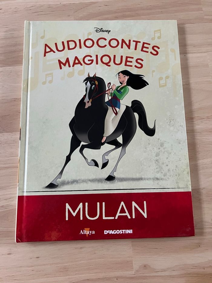Livre Disney Audiocontes Magiques n°34 – Mulan – Bon État (Sans Figurines)