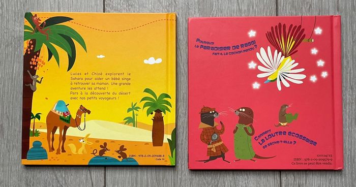 Lot de 2 livres pour enfants Nathan « La piste du désert » et « les animaux les plus drôles du monde - photo numéro 2