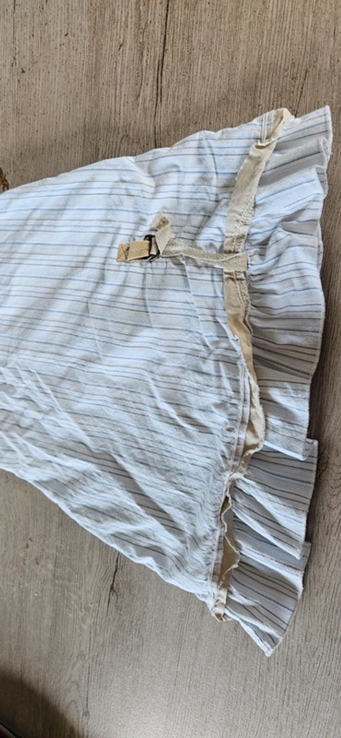 Robe courte à bretelle, blanche à lignes, Jean Bourget, taille 6 ans, nickel - photo numéro 3