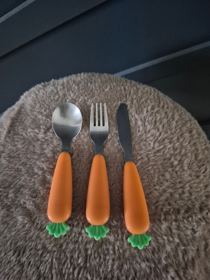 Couverts bébé 'carotte'