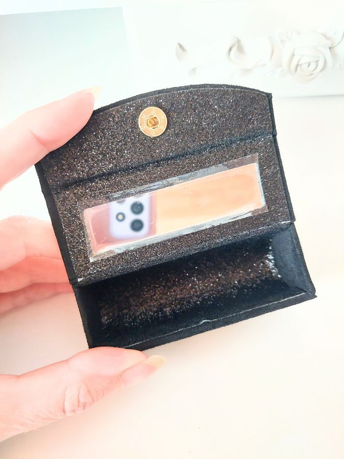 Étui écrin de rouge à lèvres noir paillettes Mac X MyLittleBox TBE  💄 - photo numéro 2