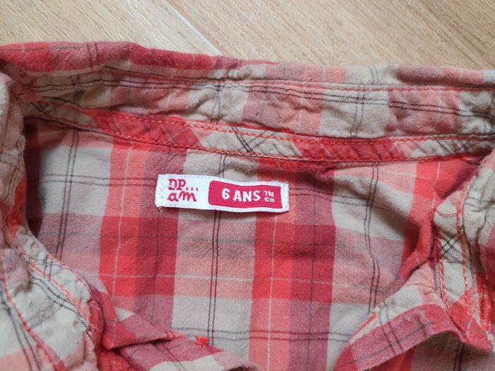 Chemise à carreaux rouge DPAM 6 ans - photo numéro 4