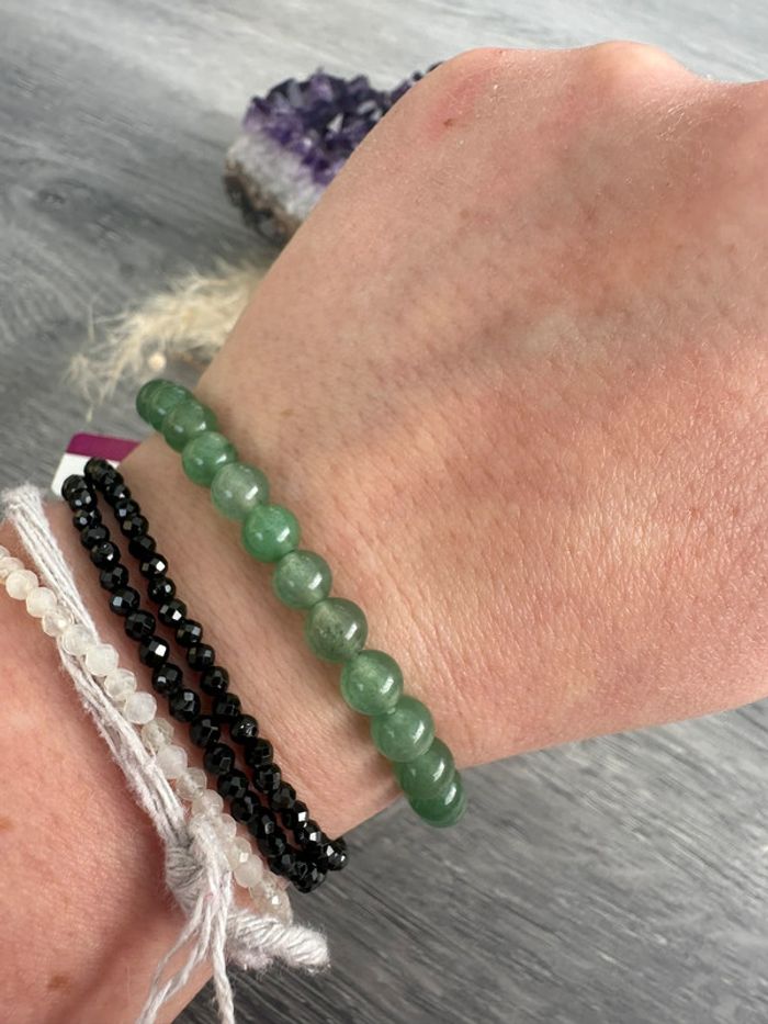 Bracelet en Aventurine véritable du Brésil - Pierre naturelle - photo numéro 5