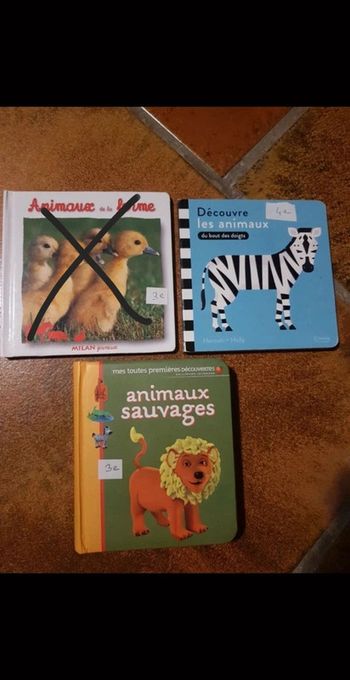Lot de 2 livres de bébé sur les animaux