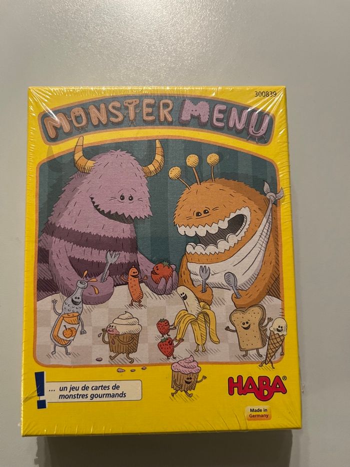 Je de carte Monster menu