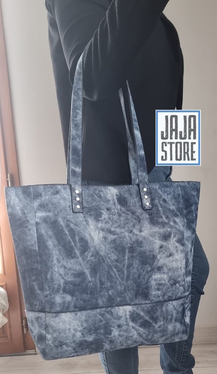 Gallantry Paris : Sac à Main effet Denim Bleu - photo numéro 4
