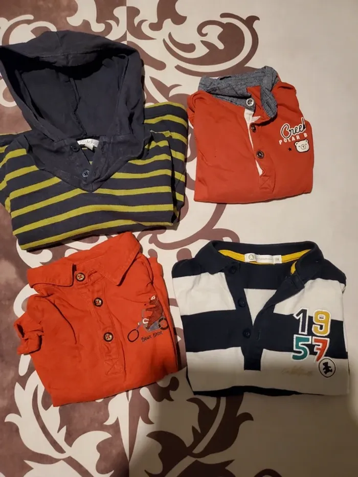 Lot de 4 polos manches longues