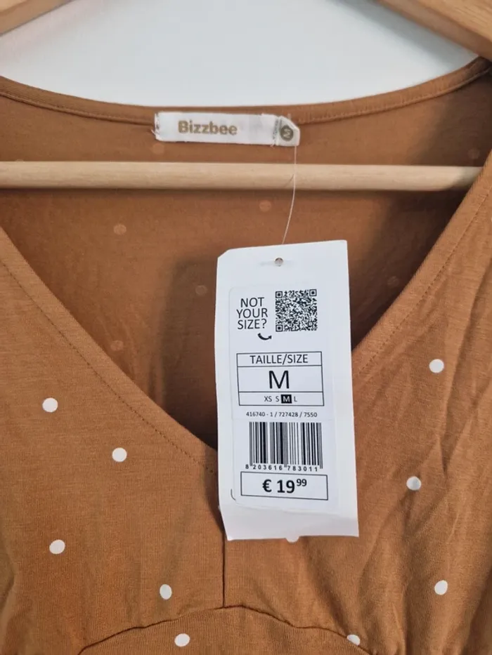 Haut Bizzbee marron à pois blancs – Taille M – Neuf avec étiquette - photo numéro 3