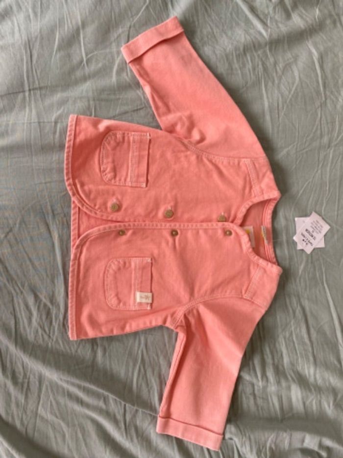 Veste coton orangé 12 mois