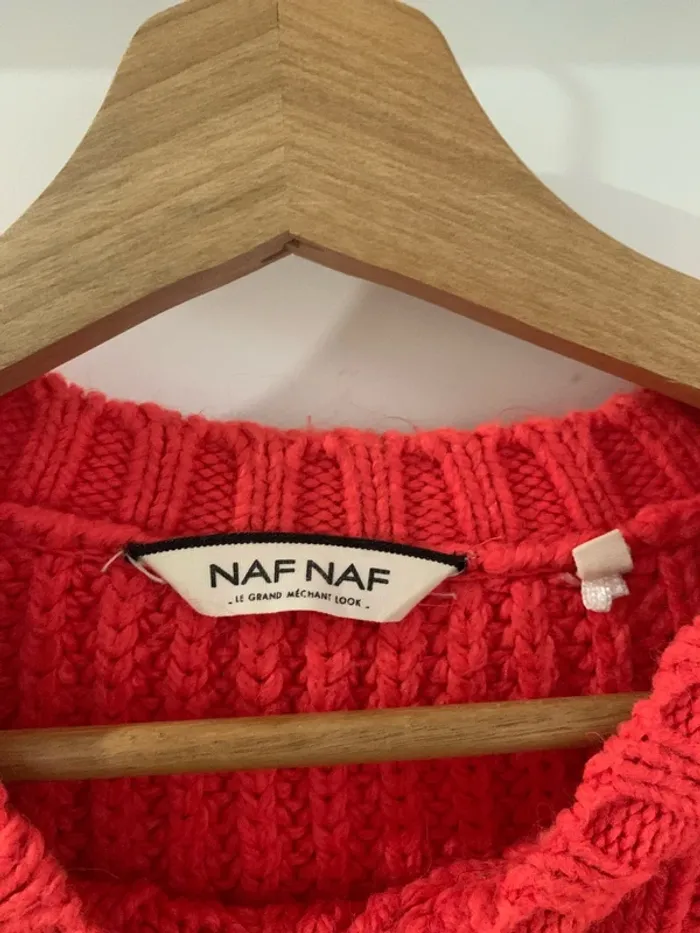Pull Naf Naf orange corail S - photo numéro 3