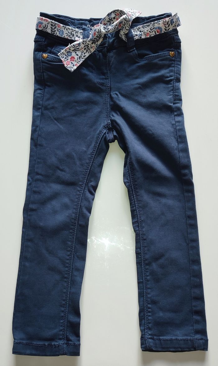 Pantalon skinny bleu marine 24 mois