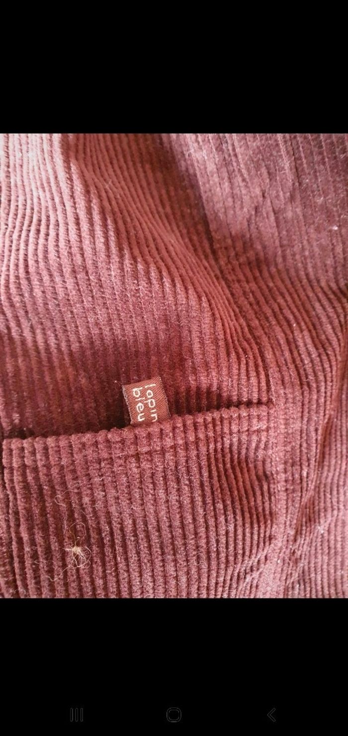 Pantalon velours marron lapin bleu 3 mois - photo numéro 3