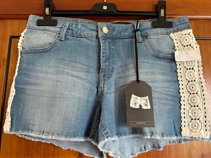 Short en jeans dentelle 40 Clockhouse