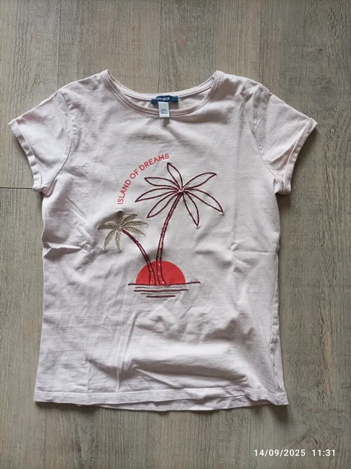 T shirt rose poudré 10 ans