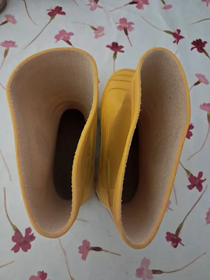 Jolies bottes de pluie unisexe jaunes T30 G&G - photo numéro 4