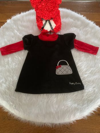 Robe manches longues hiver bleu marine 6mois