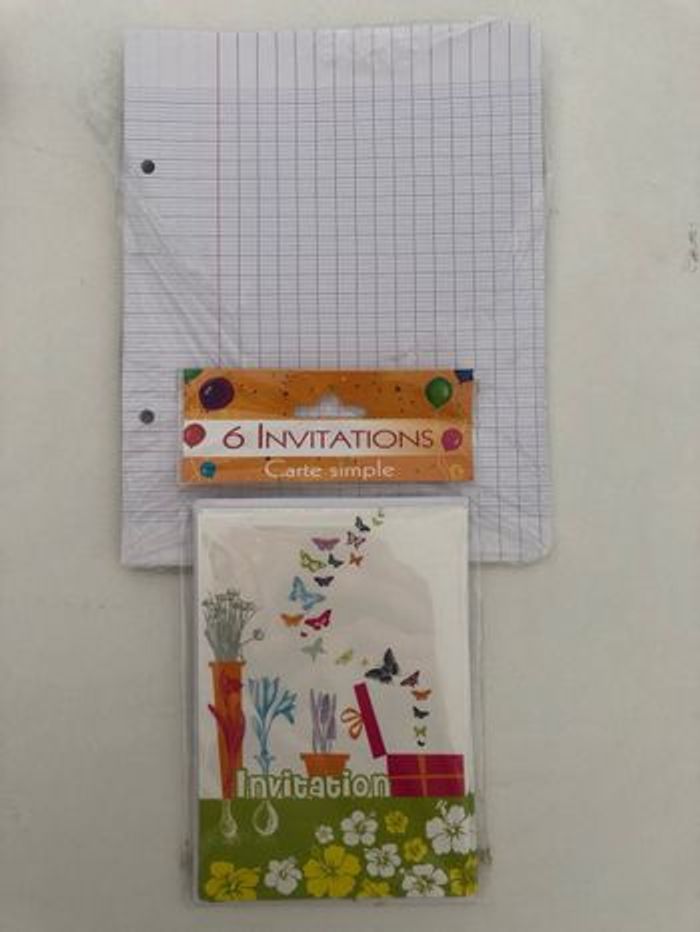 Lot petits cahiers + protège cahiers + feuilles - photo numéro 2