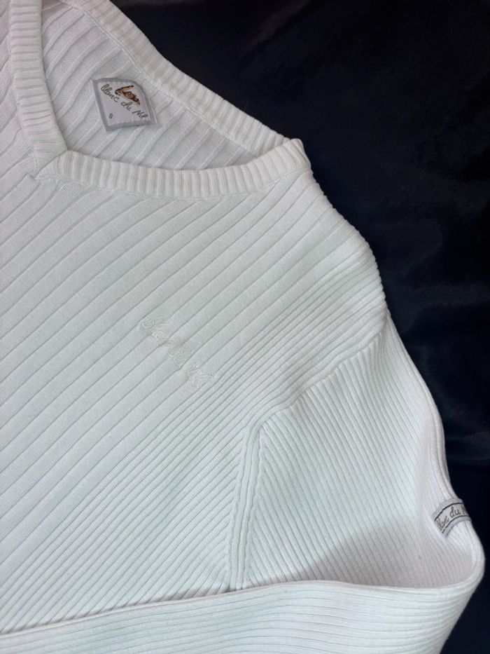 Blanc du nil S pull col V homme