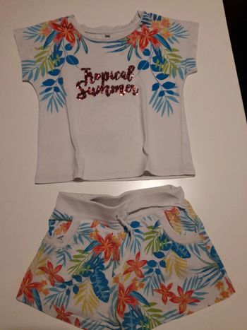 Ensemble t-shirt et short 5 ans