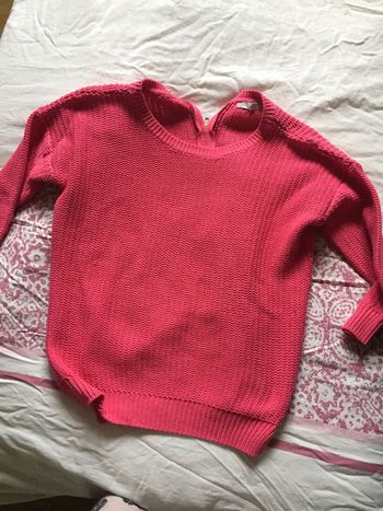 Pull rose en laine