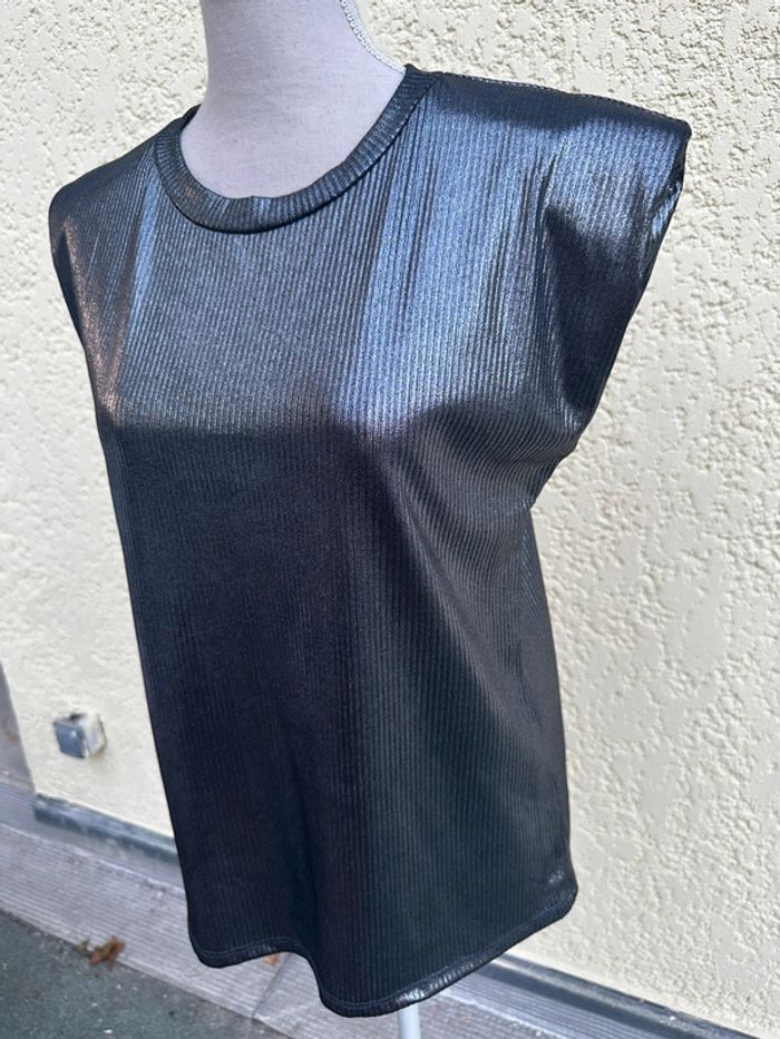 🌸 T-shirt argenté brillant - chic et tendance 🌸 - photo numéro 5