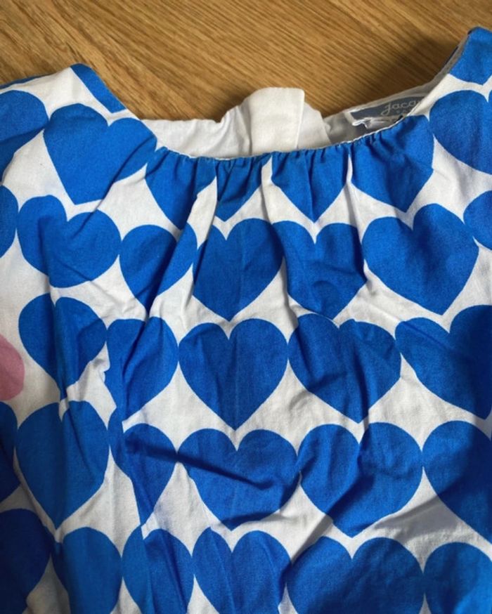 Robe bleu coeur jacadi - photo numéro 2