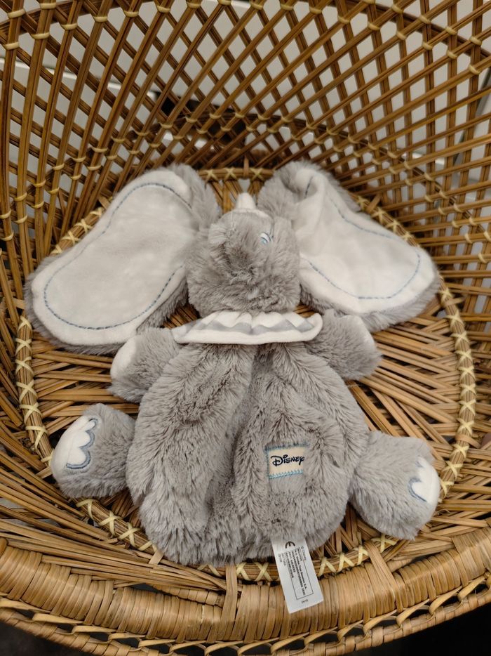 Doudou Dumbo gris blanc - photo numéro 3