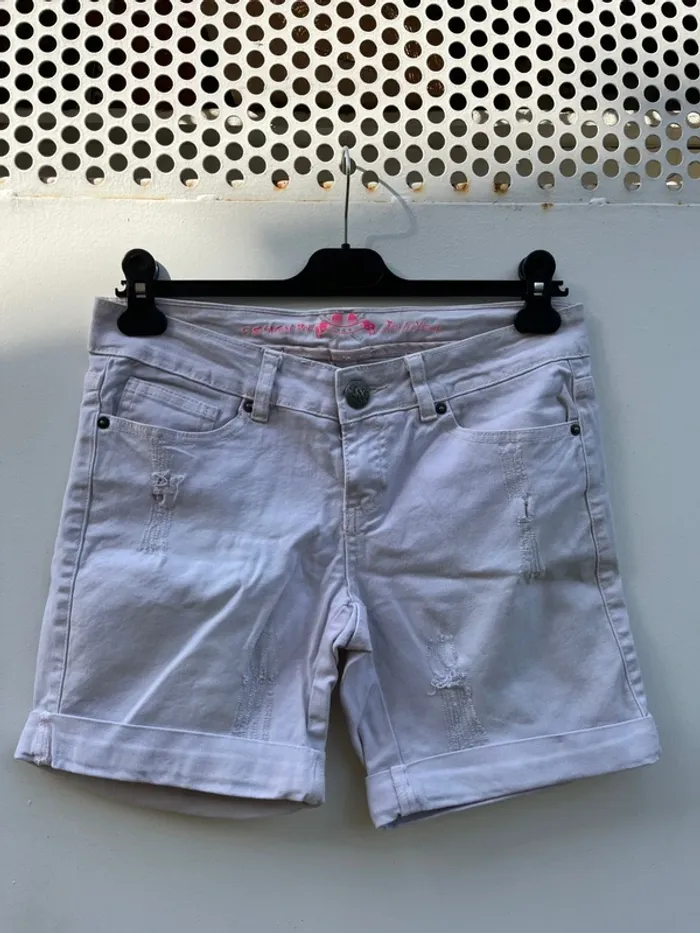 Short en jean blanc - photo numéro 2
