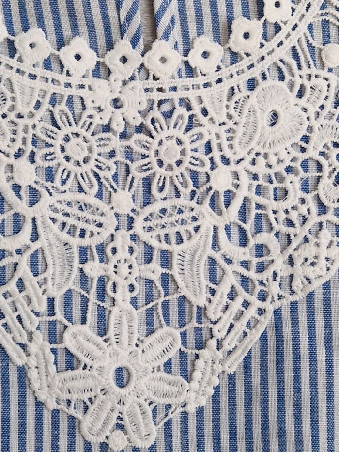 Blouse marinière neuve XS Shein bleu et blanche - photo numéro 3