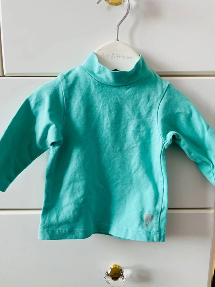 Col roulé sous pull bébé fille 6 mois
