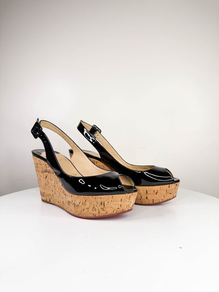 Sandales compensées noires - photo numéro 4