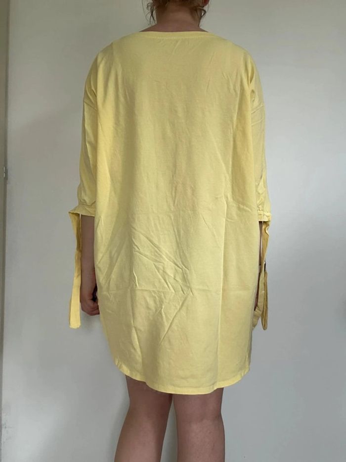 Robe tee-shirt jaune – Taille 38 – Très bon état - photo numéro 8