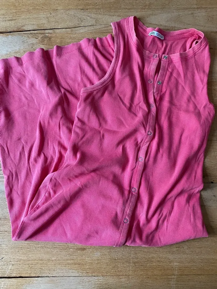 Robe longue rose Zara