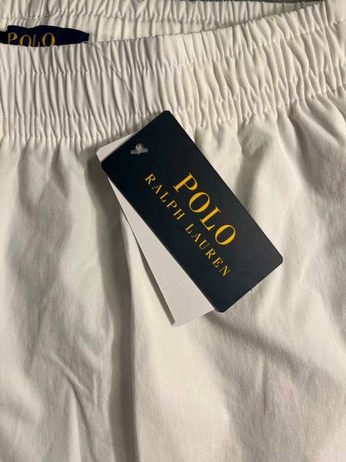 Short Ralph Lauren White Embroidered Black Poney – Taille L - photo numéro 3