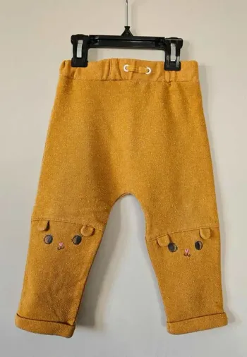 💛 Pantalon bébé jaune Kiabi 24 mois 83/89 cm motifs animaux 💛