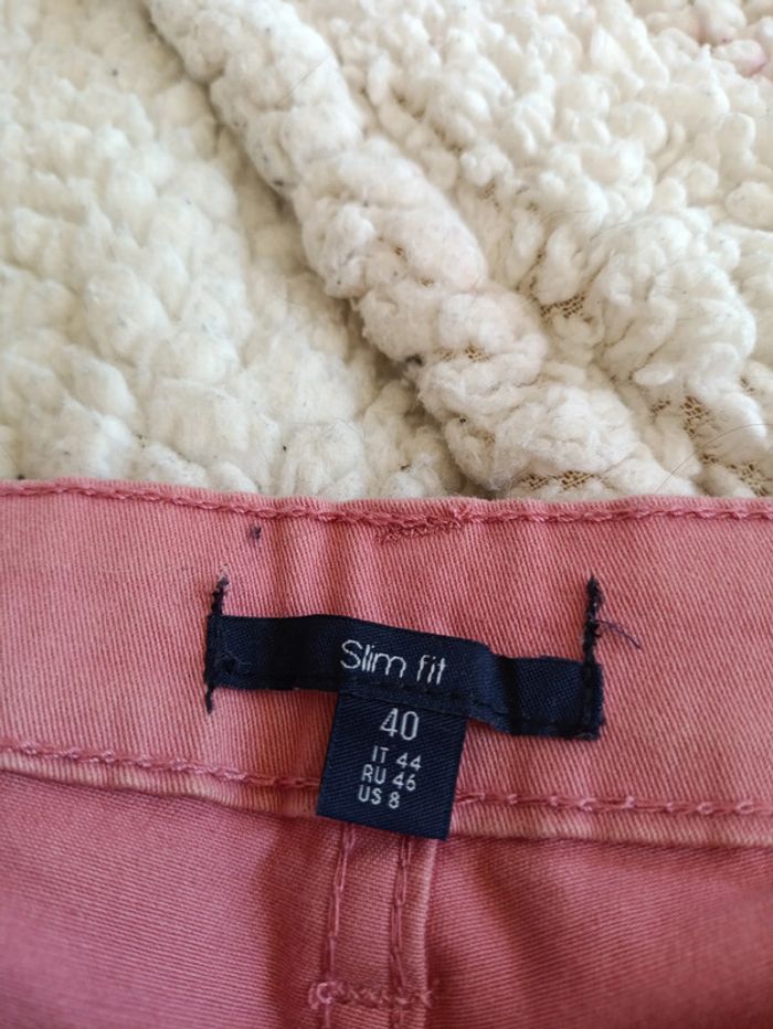 Jean rose slim fit taille haute – taille 40 cute kawaii vintage - photo numéro 4