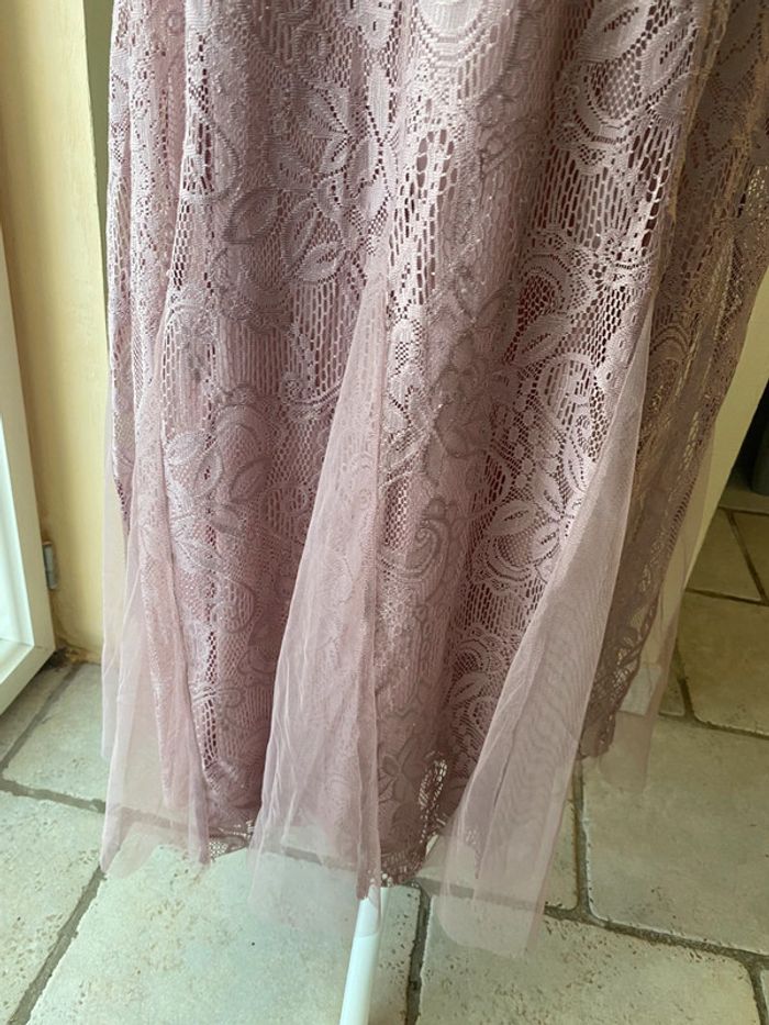 Robe longue dentelle rose Candalite XL - photo numéro 10
