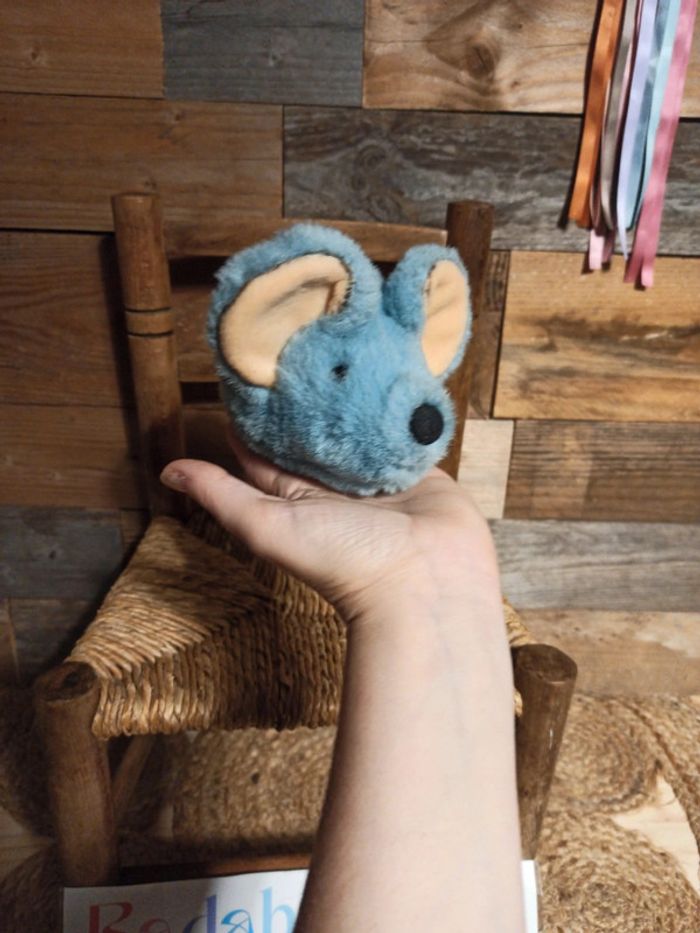 peluche souris bleue bauer tbe vintage - photo numéro 6