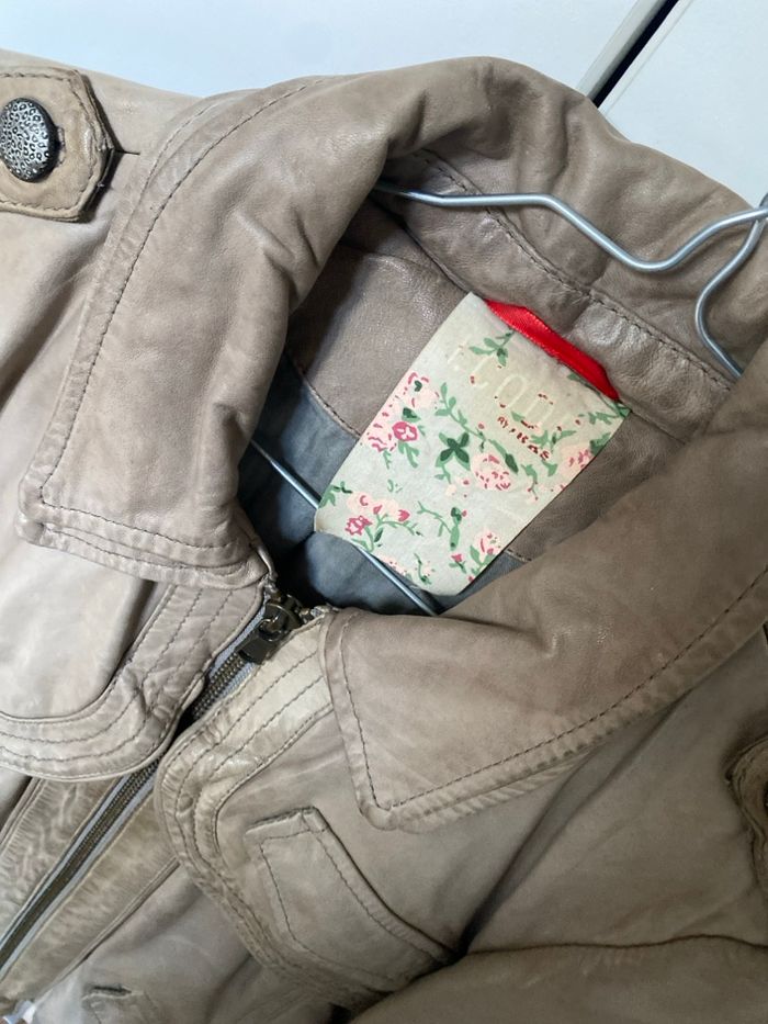 Veste en cuir icode esprit vintage - photo numéro 2